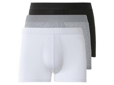 LIVERGY 3 heren boxers (XL, Zwart/grijs/wit) LIVERGY 3 heren boxers (XL, Zwart/grijs/wit)