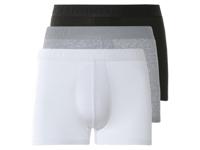 LIVERGY 3 heren boxers (XL, Zwart/grijs/wit) - thumbnail