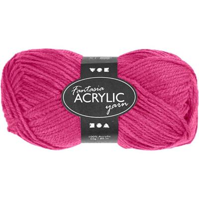 Creativ Company Acrylgaren neon - neon roze, 50gr