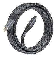 AISENS A107-0875 USB-3.2-kabel Gen2X2, aluminium, 20 Gbit/s, 8K, 30Hz, 5A, 100W, E-merk, type USB-C/M-USB-C/M, grijs, 3,0 m - thumbnail