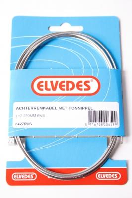 Elvedes Achterremkabel Met Tonnippel L=2250mm RVS 6427 Elvedes Achterremkabel Met Tonnippel L=2250mm RVS 6427