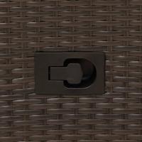 Tuinbank 2-zits verstelbaar met tafel poly rattan bruin - thumbnail