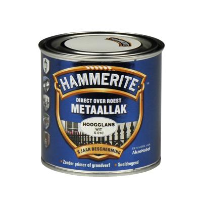 Hammerite Metaallak Direct over Roest Hoogglans - S010 Wit