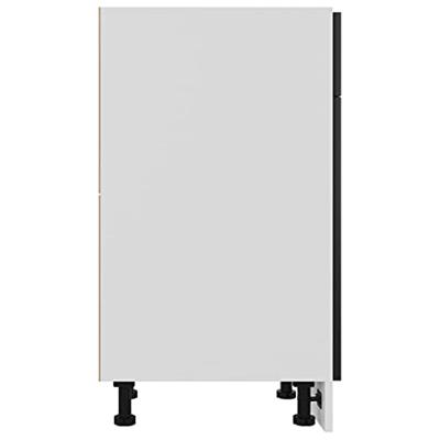 Onderkast met lade 50x46x81,5 cm bewerkt hout zwart Onderkast met lade 50x46x81,5 cm bewerkt hout zwart