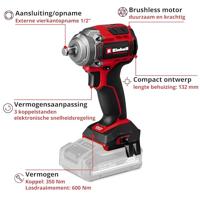 Einhell Professional TP-CW 18/350-C Li BL - Solo 4510055 Accu-slagmoersleutel 350 Nm 18 V Aantal meegeleverde accus: 0 2.5 Ah Li-ion - thumbnail