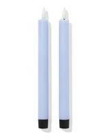 HEMA Led-dinerkaars 3x5x26cm blauw - 2 stuks - thumbnail
