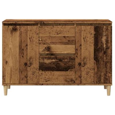 Dressoir 102x35x70 cm bewerkt hout oud houtkleurig