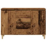 Dressoir 102x35x70 cm bewerkt hout oud houtkleurig - thumbnail