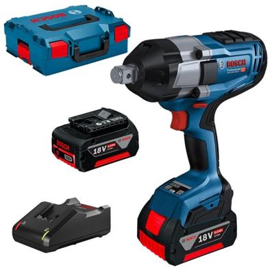 Bosch Blauw GDS 18V-1050 H | Professional Slagmoeraanzetter | met 2 x 5.0 Ah accu en lader - 06019J8522 Bosch Blauw GDS 18V-1050 H | Professional Slagmoeraanzetter | met 2 x 5.0 Ah accu en lader - 06019J8522