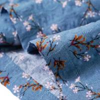 Kinderjurk met lange mouwen 128 petrolkleurig - thumbnail