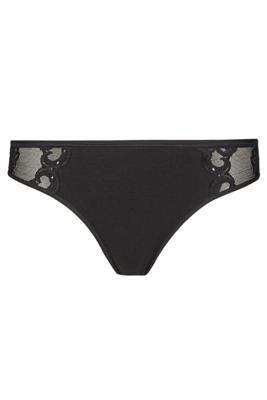 Dames mini slip kant - Elastisch katoenen lage dames onderbroeken - 38 - Zwart | Dames slip - Onderbroek - Ondergoed - 38 - Onderbroek - Ondergoed