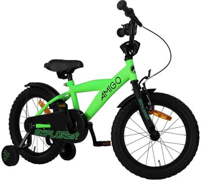 AMIGO Explorer 18 Inch Jongens Terugtraprem Groen/Zwart