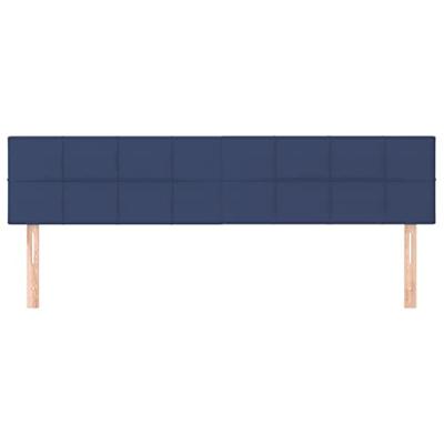 Hoofdborden 2 st 90x5x78/88 cm stof blauw Hoofdborden 2 st 90x5x78/88 cm stof blauw