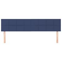 Hoofdborden 2 st 90x5x78/88 cm stof blauw - thumbnail