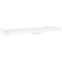 VidaXL Fotoplanken 2 st 80x9x3 cm mdf wit - thumbnail