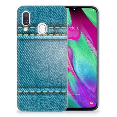 Samsung Galaxy A40 | Sillicone Back Cover | Jeans