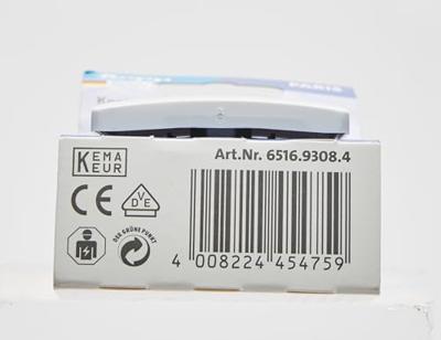 KOPP - Controleschakelaar - Paris HK05 - Inbouw - 1-voudig Enkel Schakelaar - Arctic Glans Wit