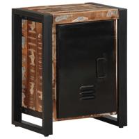 Nachtkastje 40x30x51 cm massief gerecycled hout meerkleurig - thumbnail