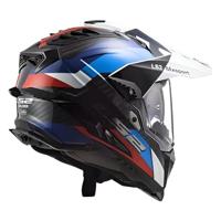 LS2 endurohelm "mx701 explorer alter", uitneembaar en wasbaar, rescue wangkussentjes, micrometrische sluiting, verwijderbare helmtop, voorbereiding voor helmcommunicatie, pinlock 70 maxvision™. helmet mx701 explorer alter xl bl./or matt - thumbnail