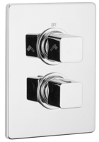 Pure Design Inbouwthermostaat met 2 uitgangen vierkant - thumbnail