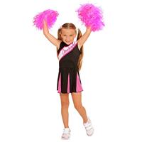 Cheerleader kind zwart/roze - thumbnail