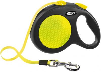 Flexi rollijn new classic neon tape zwart / geel Flexi rollijn new classic neon tape zwart / geel