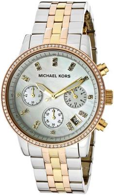 Michael Kors Dames Ritz Tri-Tone chronograaf horloge MK5650