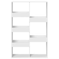 Boekenkast 100x33x155,5 cm bewerkt hout wit - thumbnail