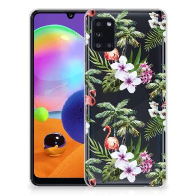 Samsung Galaxy A31 | TPU Hoesje | Flamingo Palms Samsung Galaxy A31 | TPU Hoesje | Flamingo Palms