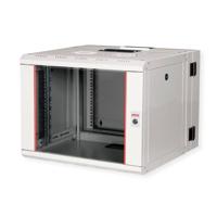 ROLINE 19-inch wandbehuizing Pro 7 U, 600x600 BxD tweedelig draaibaar grijs - thumbnail