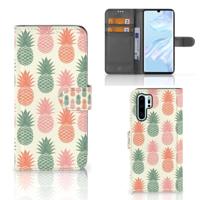 Huawei P30 Pro | Book Cover | Ananas | Portemonnee hoesje - thumbnail