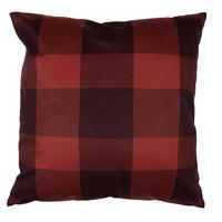 Clayre & Eef Kussenhoes 45x45 cm Rood Beige Polyester Kerstbomen - thumbnail