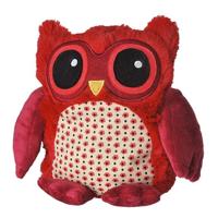 Warmies Uil rood uitneembare vulling (1 st) - thumbnail
