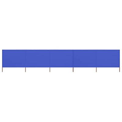 VidaXL Windscherm 5-panelen 600x160 cm stof azuurblauw
