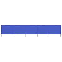 VidaXL Windscherm 5-panelen 600x160 cm stof azuurblauw - thumbnail