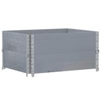 VidaXL Palletopzetranden 2 st 80x60 cm massief grenenhout grijs - thumbnail