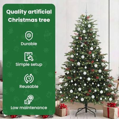 VidaXL Kunstkerstboom groen 210 cm pvc en metaal en plastic