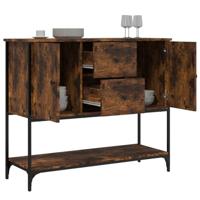 Dressoir 100x36x85 cm bewerkt hout gerookt eikenkleurig - thumbnail