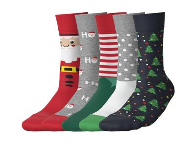 esmara 5 Paar heren sokken (rood/groen/grijs, 39-42)