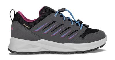 Lowa Axos Gtx Lo Junior Kinder Lage Wandelschoen Graphite-Fuchsia 40