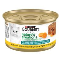 Gourmet Nature&apos;s Creations Mousse met een Hart van Saus Rijk aan Kip natvoer kat 85 gram - thumbnail