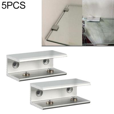 5 STKS dubbel gat aluminiumlegering glas bevestigings clip L 18mm