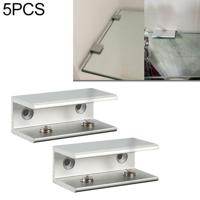 5 STKS dubbel gat aluminiumlegering glas bevestigings clip L 18mm - thumbnail