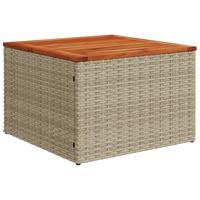8-delige Tuinbankenset met kussens poly rattan acacia beige - thumbnail