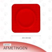Eat Slow Live Longer Lick Mat Wave Red - thumbnail