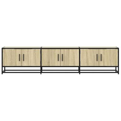 Tv-meubel 180x35x41 cm bewerkt hout sonoma eikenkleurig - thumbnail