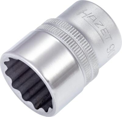 HAZET Dopsleutel 900Z-21 · 1/2 inch (12,5 mm) vierkant hol · Buitentwaalfkant tractieprofiel · SW 21 mm