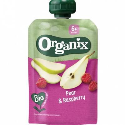 Knijpfruit peer en framboos 6 maanden bio 100 Gram