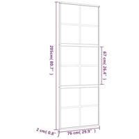 VidaXL Schuifdeur 76x205 cm helder esg-glas en aluminium goudkleurig - thumbnail