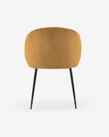 Kave Home Minna eetkamerstoel chenille Mosterd - thumbnail